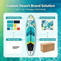 Papan SUP Tiup ELEVEN SPORT EL-003 Ramah Pemula Unisex, Aksesoris Stand-Up Paddleboarding, Bahan Drop Stitch untuk