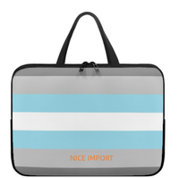 Sac pour ordinateur portable arc-en-ciel bisexuel, étui fin pour ordinateur portable avec fermeture éclair, sac portable pour tablette, grande capacité