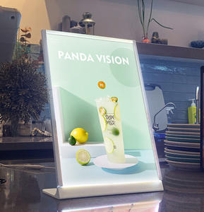 Подвижный светодиодный светильник A4, металлический дисплей, подставка для меню, рекламный Настольный держатель для пива, бара, магазина - Product Image 1