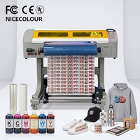 Printer Stiker UV DTF All-in-One Nacai 60cm dengan Laminator, 3 Head Epson, Semi-Otomatis, Film AB, Kondisi Baru, Tinta UV, Garansi 1 Tahun