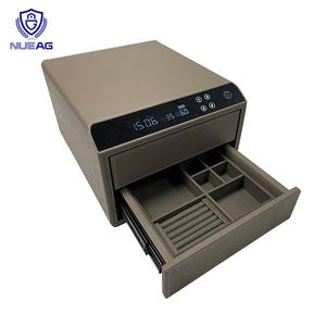 Coffre-fort de luxe en cuir de style tiroir avec double couche, grande capacité, empreinte digitale intelligente, <span class=keywords><strong>Wifi</strong></span>, tout en acier, antivol, coffre-fort domestique - Product Image 2