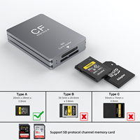 Lecteur de Carte 2 en 1 Super Rapide CF Express Type A SD 3.0 et Adaptateur Lecteur de Carte Type C 10 Gbit/s pour Windows, Mac, Linux, Android