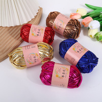 100% Polyester T-Shirt Yarn Crochet Bags 100g Fancy Metallic Melange Yarn for Knitting High Tenacity Stylish Patterned Design
