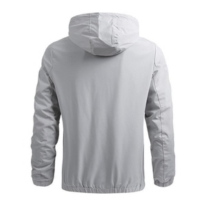 Customized Men's Winter Outdoor Hooded Windbreaker Jacket with Stand Collar Front Logo Oversized Casual Coat-High Street <b>Style</b> - Product Image 6