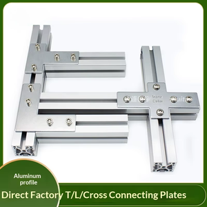 <span class=keywords><strong>Plaque</strong></span> de connexion en L et en T pour profilés industriels en aluminium 3030/4040 – Accessoire d'angle – Meilleure vente - Product Image 3