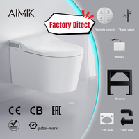 WC intelligent mural électrique économique avec capteur de pied et couvercle automatique, forme allongée, bidet intelligent – Vente directe usine