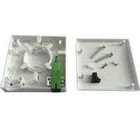 Boîtier de distribution de fibre optique DK FIBER en gros, 2 ports, blanc, ABS, terminaison FTTH avec adaptateurs SC/FC/LC