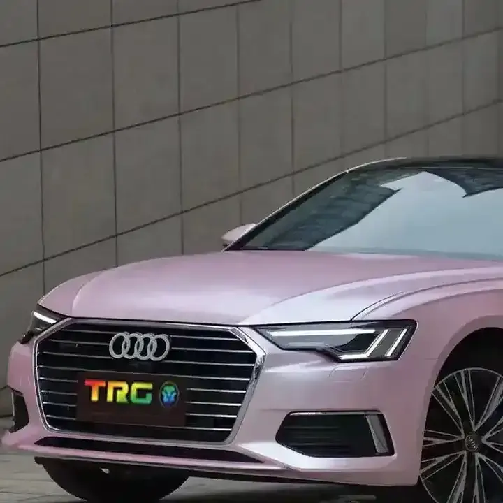 1.52*18m PVC Électrique Optique Métal mat satin rose peinture protéger décoloré voiture vinyle emballage voiture autocollants