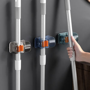 2024 support de rangement mural pour salle de bain et <span class=keywords><strong>cuisine</strong></span> nouveau <span class=keywords><strong>balai</strong></span> et vadrouille en plastique coloré - Product Image 1