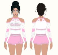 Haute qualité personnalisé pom-pom girl tenues danse jupe Cheer uniformes filles en gros Sexy strass Sublimation Performance porter