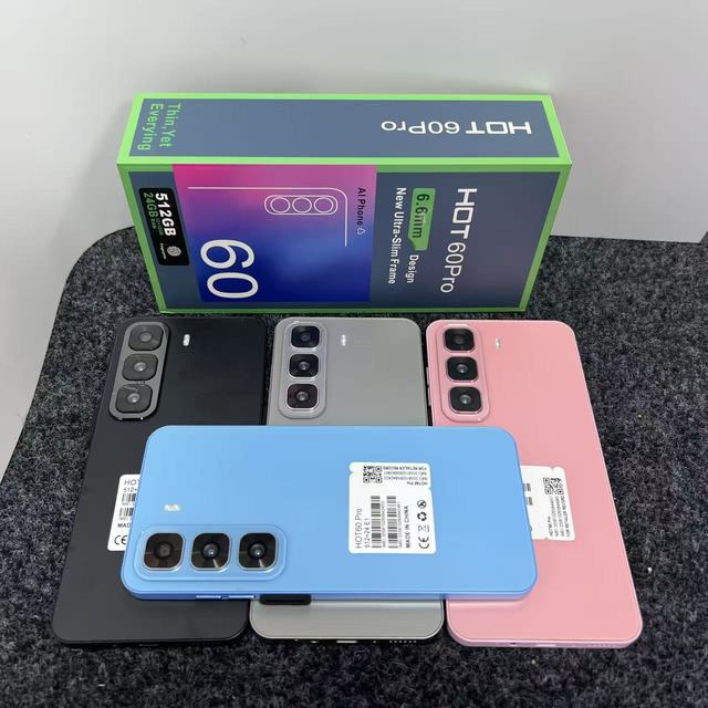 Wholesale 2026 New Hot 60 Pro Smartphones 24gb+512gb Hd Android 15 5g Dual Sim Mobile Phone Supports Global Languages Hot 60 Pro