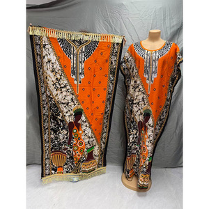 Conjunto de Vestido Largo Holgado de Moda para Mujer, Estilo Informal de Primavera/Verano, con Estampado Nuevo, Pedrería y Lana de Alta Costura, Estilo Dubai, Medio Oriente - Product Image 6