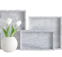 Plateau de service en marbre personnalisé, écologique, pour hôtels, fêtes, décoration intérieure, plats et assiettes