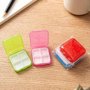 Mini organiseur de pilules, petite boîte à pilules pour sac, rangement compact pour pilules, petite boîte à pilules portable, conteneur léger pour pilules - Product Image 4