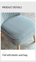 Fauteuil moderne de salon de haute qualité, 2 places, en velours rose/gris capitonné, avec pieds en bois massif, pour l'ameublement de la maison
