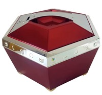 Grand ensemble de 3 casseroles isothermes octogonales de 5L, 6L et 7L avec bord doré – Conteneurs alimentaires thermiques pour la restauration et les banquets en Afrique et au Canada