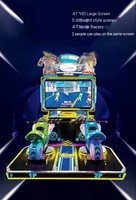 Machine de course de motos pour enfants à 2 joueurs, à monnayeur, simulateur de jeu d'arcade pour centre de divertissement
