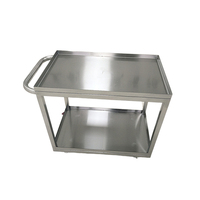 Chariot de cuisine à deux niveaux en acier inoxydable HTS HTS-LJ07, équipement hôtelier de bonne qualité, facile à assembler, 920x460x900mm