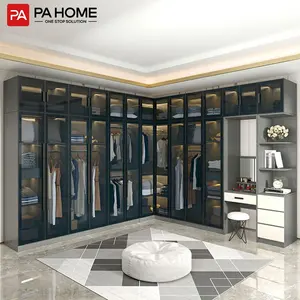 Meja Rias Kayu PA dengan Lemari Aluminium 8 Pintu Geser dan Cermin - Product Image 1