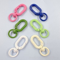 Mousqueton pivotant en zinc Qiannuo avec cordon porte-clés et cadenas TSA – Mousquetons colorés, étanches, durables et réglables pour accessoires de sacs