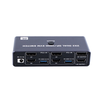 Commutateur KVM TV-link 8K 60Hz HDMI2.1 DP 4 ports USB3.0 pour Macbook, 2 ordinateurs partagent 1 souris/clavier/moniteur, gris titane, aluminium