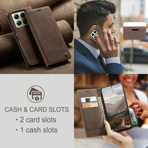 CaseMe Meilleur vendeur pour Redmi 14C Étui portefeuille en cuir Portefeuille magnétique Porte-cartes <span class=keywords><strong>Pochette</strong></span> pour carte d'identité pour Redmi 14C 13C 11C Étui de téléphone - Product Image 5
