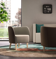 Ensemble de canapé de bureau en tissu pour une place