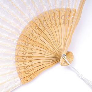 Abanico de Mano Plegable de Bambú, Estilo Europeo Retro, con Encaje, para Regalo de Despedida de Soltera, Decoración de Fiesta, Actuación de Baile - Product Image 3