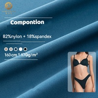 Tissu en nylon 82 % et élasthanne 18 % extensible dans les quatre sens, tricoté double face en polyamide pour vêtements de yoga, de sport et sous-vêtements – Vente en gros