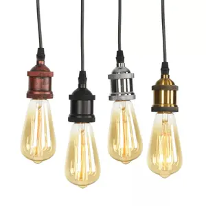 E27 Lamp Holders E26 E27 Electrical Vintage Lighting Holder Ceiling Lamp Pendant Cord For Home