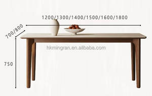 Juego de Mesa y Sillas de Comedor de Madera Maciza de Lujo, Diseño Moderno Bauhaus, Plegable, Rectangular, Muebles para el Hogar, Sala de Estar - Product Image 5