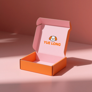 Bán buôn phân hủy sinh học màu nâu hồng sóng đóng gói vận chuyển Quà Tặng hộp giấy biểu tượng tùy chỉnh hộp carton để đóng gói - Product Image 3