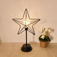 Offre Spéciale moderne métal lampe de table décoration de fête alimenté par batterie LED lumières veilleuse pour chambre décor cadeaux de noël barre