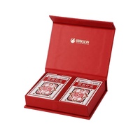 Jeu de cartes publicitaire personnalisé OEM pour 2 jeux de cartes à jouer, boîte en papier double face écologique pour usage familial
