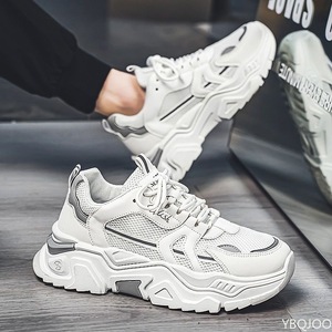 Summer New Casual Comfortable Mesh Breathable Men's <b>Shoes</b>, Thick Soled <b>Height</b> <b>Increasing</b> Sneakers, Fashion Versatile Walking Sho - Product Image 1