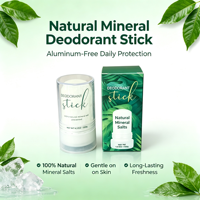 100% Natürlicher Kristall-Deodorant Kalium-Alaun Achsel-Deodorant-Stick Langanhaltend Unparfümiert Mineralsalz Antitranspirant OEM