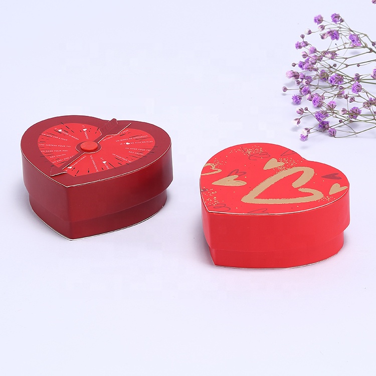 Luxury custom logo small wedding candy packing heart shaped chocolate gift box packaging