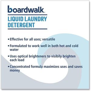Detergente Líquido para Ropa Boardwalk BWK4851, 1 Galón, Aroma Fresco y Limpio, Fragancias Florales de Jazmín y Limón para Lavado de Ropa - 4/Caja - Product Image 3