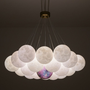 Phong Cách Bắc Âu <span class=keywords><strong>3D</strong></span> In Ấn Hành Tinh LED Pendant Lights Hội Trường Khách Sạn Phòng Khách Trang Trí Phòng Ngủ Đèn Treo Thiết Bị Chiếu Sáng - Product Image 3