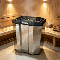Pemanas Sauna Listrik Harvia Vigor, Tungku Sauna Komersial Baja Tahan Karat untuk Ruang Sauna Kering Hotel Spa