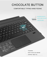 Nouveau Clavier Sans Fil avec Pavé Tactile Rétroéclairé à Touches Ciseaux pour Surface Pro 3 4 5 6 7 et Go 1 2 3, Idéal pour les Déplacements Professionnels