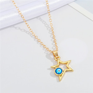 Collier pour femme en acier inoxydable avec pendentif œil <span class=keywords><strong>du</strong></span> <span class=keywords><strong>diable</strong></span>, design de bijoux pour femme, personnalité dorée, rendez-vous galant - Product Image 3