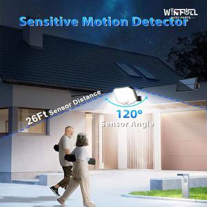 Lampe solaire murale extérieure à large angle avec détecteur de mouvement, étanche, pour jardin, cour, lampe de sécurité LED - Product Image 3