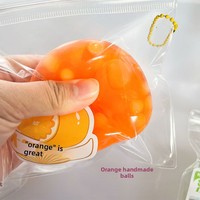 Handgemaakte ideeën-ontwikkelende fruitwater-knijpbal kiwi aardbei maïs watermeloen druif perzik sinaasappel stressverlichtende squishy speelgoed