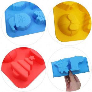 Handmade Christmas Tree Silicone Mold Santa Claus Shape for Pudding Candy Ice Cube Cake <b>Tools</b> DIY Decor Soap Food Bag - Product Image 6