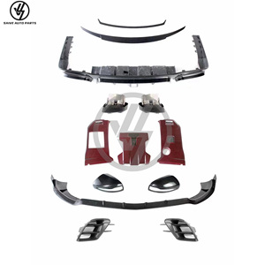 New R Style 900 Dry Carbon Fiber Glossy Twill Weave Vacuum Bagged Body <b>Kit</b> Front Lip Spoiler Rear Diffuser W213 E63 - Product Image 1