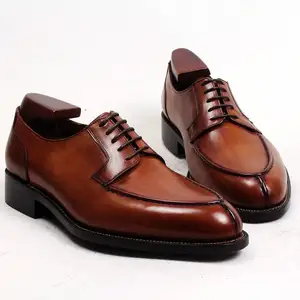 Cie D143 – chaussures de bureau en cuir classique pour hommes, soudées à la main, vente en gros