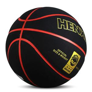 Ballon de <span class=keywords><strong>basket</strong></span>-ball noir intérieur extérieur en cuir PU de taille officielle personnalisée professionnelle 7 pour Ballon de <span class=keywords><strong>Basket</strong></span> de course - Product Image 1