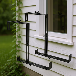 Soporte de ventana Db de acero ajustable para macetas, cestas colgantes de flores, rectangular, con recubrimiento en polvo - Product Image 2