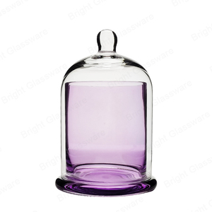 Lọ đựng nến hình chuông thủy tinh bóng, kiểu dáng tròn, dùng làm nến thủ công - Product Image 3